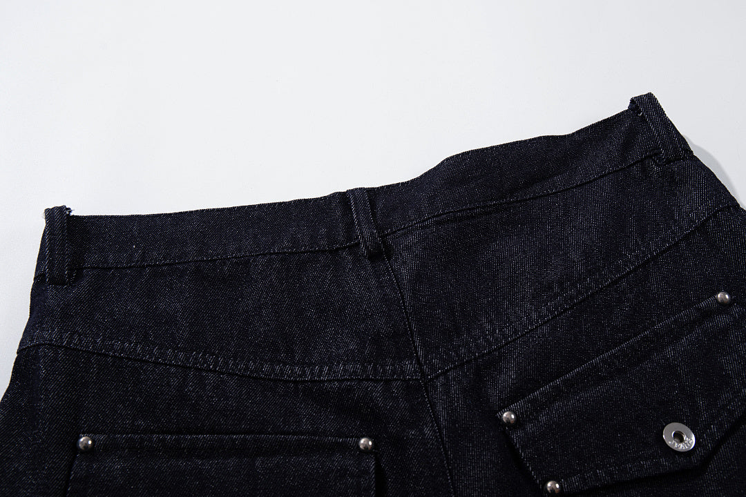 Raw denim jeans, blue