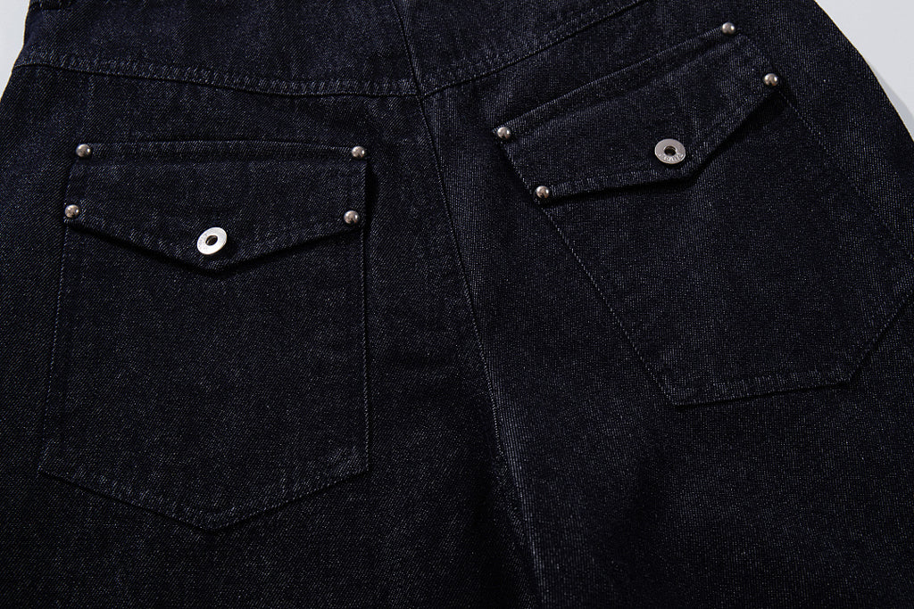 Raw denim jeans, blue