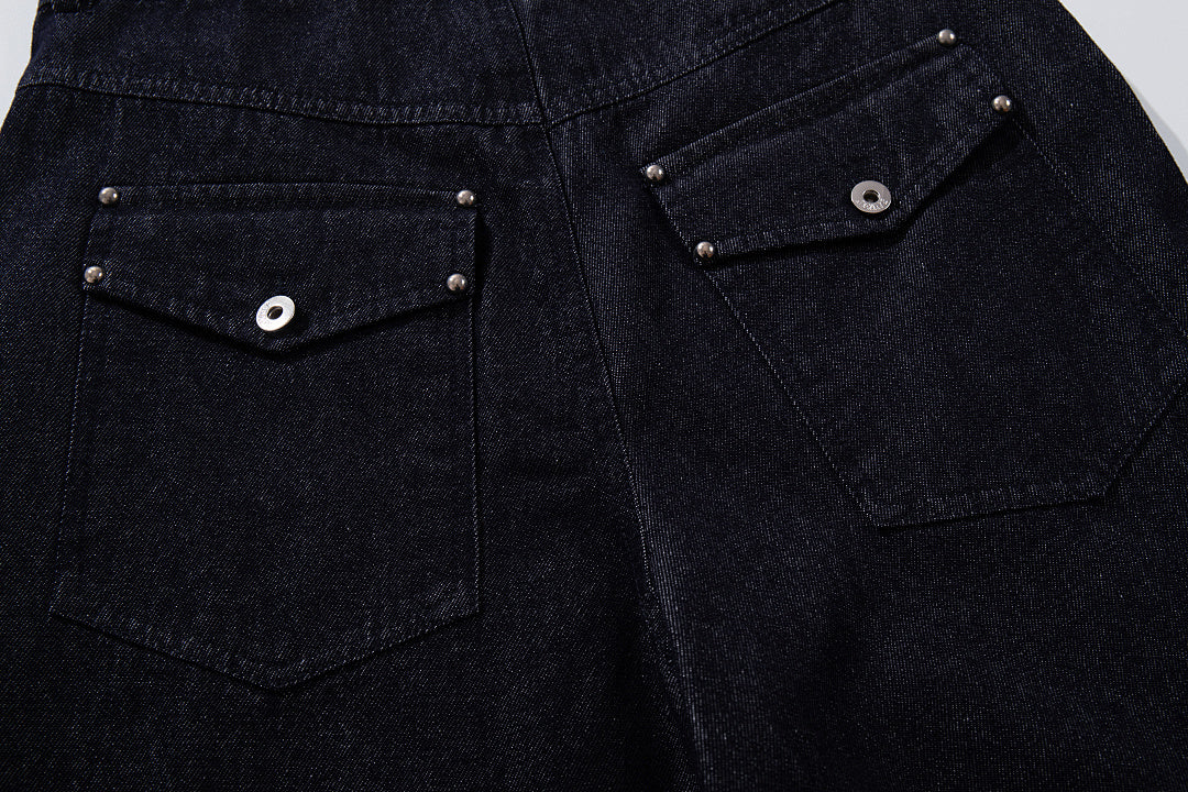 Raw denim jeans, blue