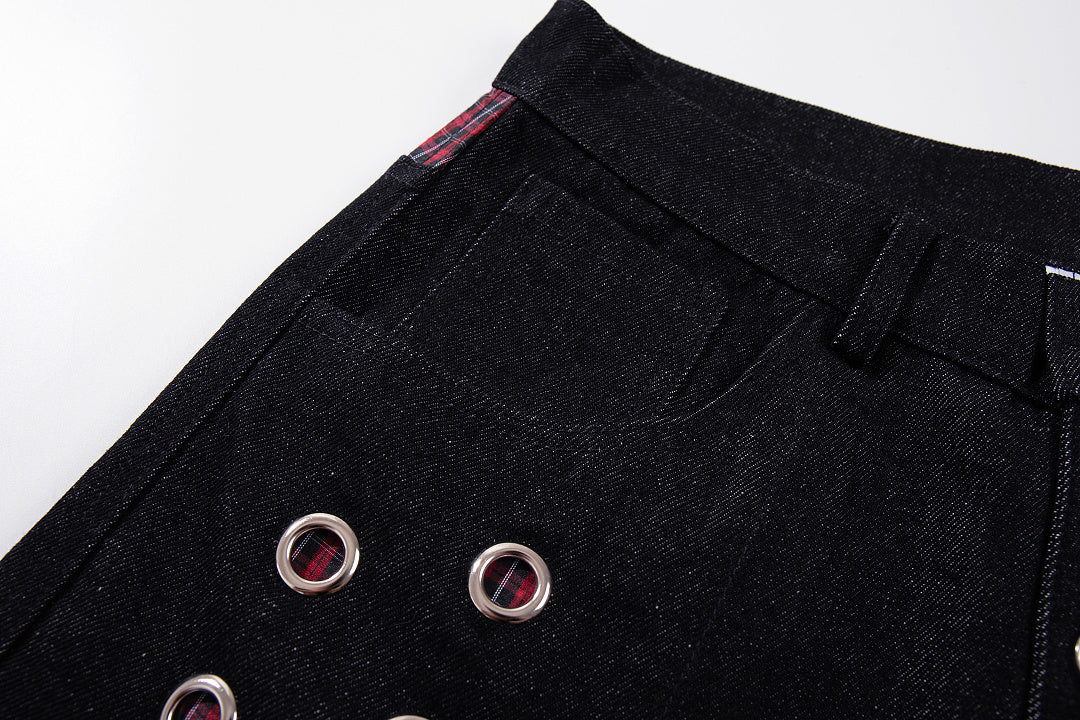 Raw Denim Jeans, Black