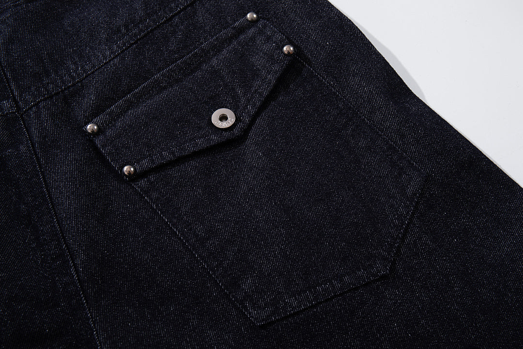 Raw denim jeans, blue