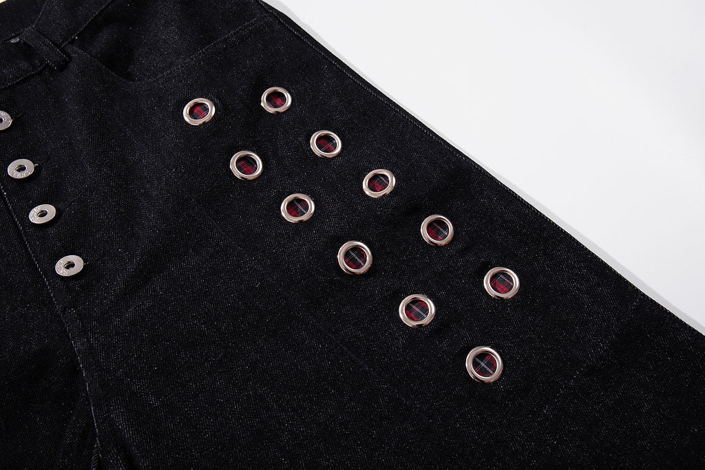 Raw Denim Jeans, Black