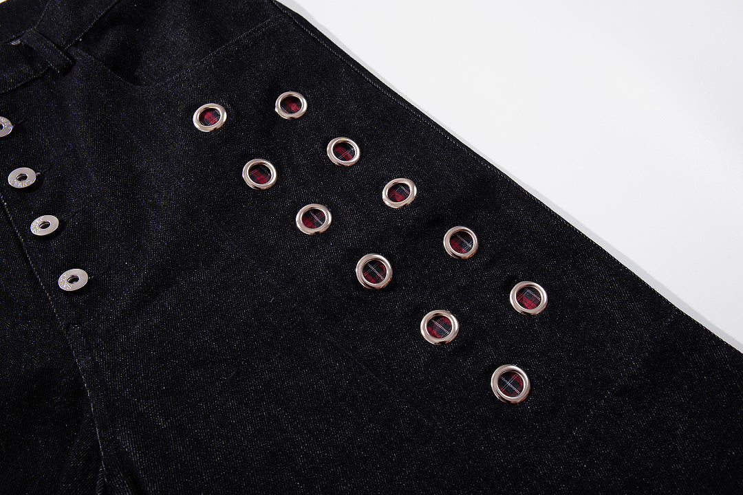 Raw Denim Jeans, Black