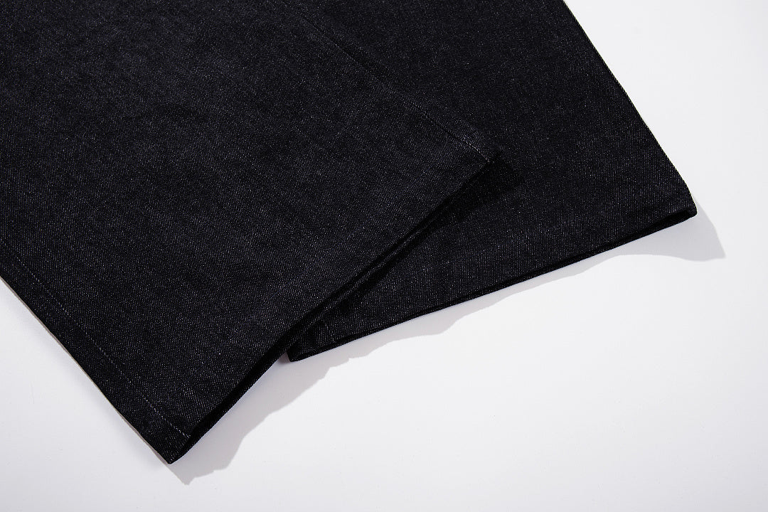 Raw Denim Jeans, Black