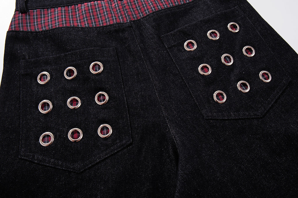 Raw Denim Jeans, Black