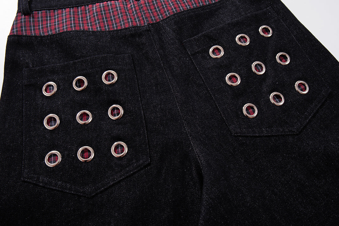 Raw Denim Jeans, Black