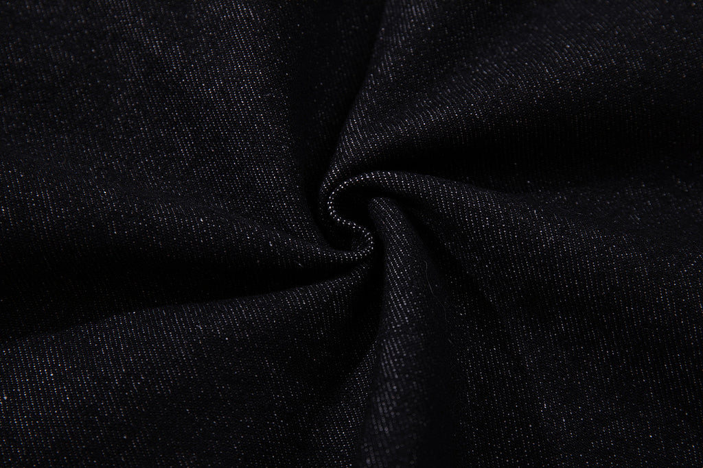 Raw Denim Jeans, Black