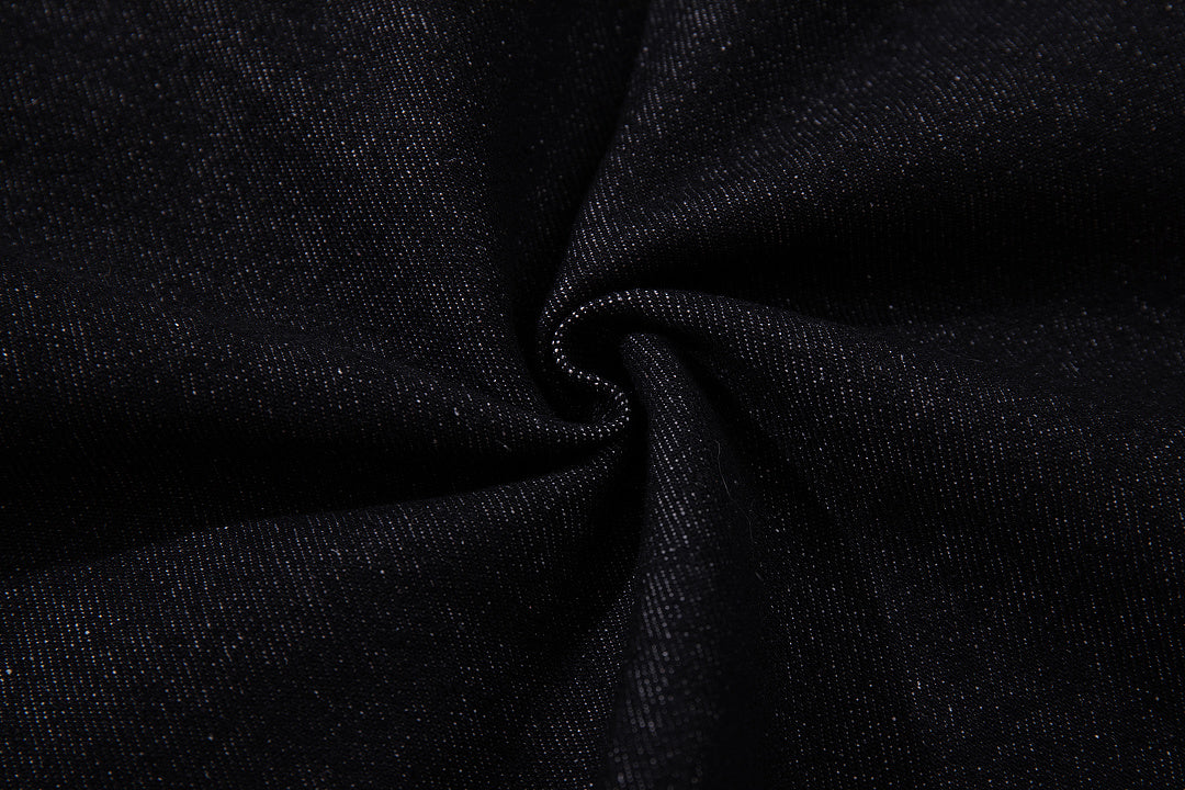 Raw Denim Jeans, Black