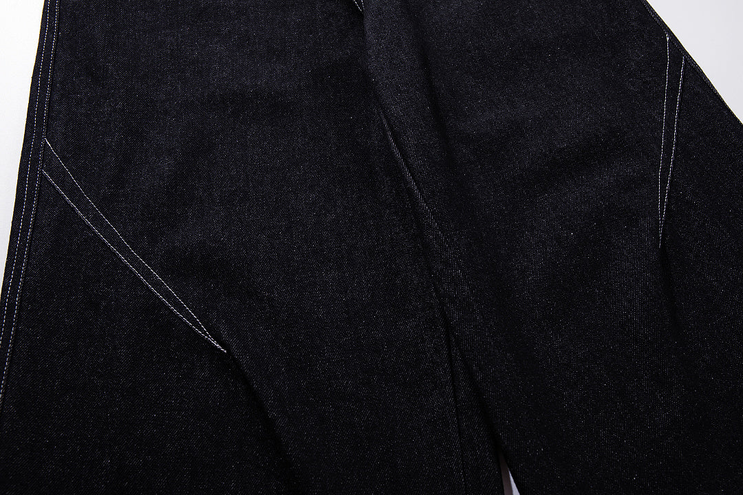 Raw Denim Jeans, Black