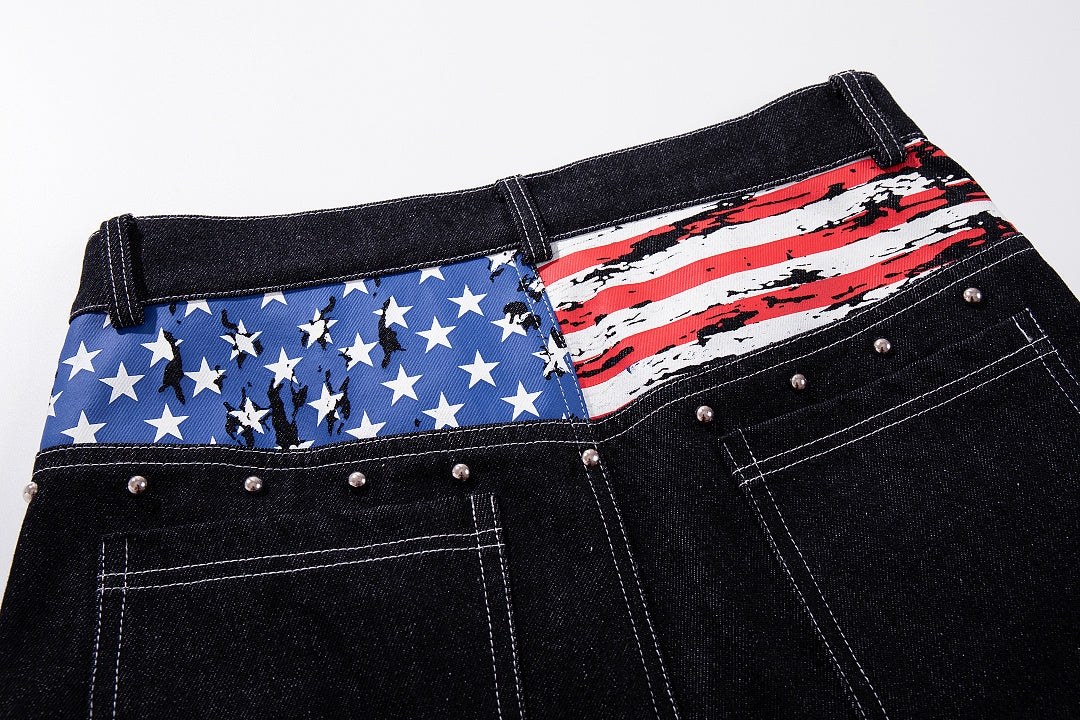 Raw Denim Jeans, Black