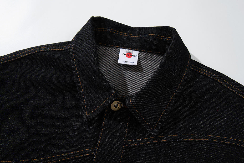 Raw Denim Jacket – Black