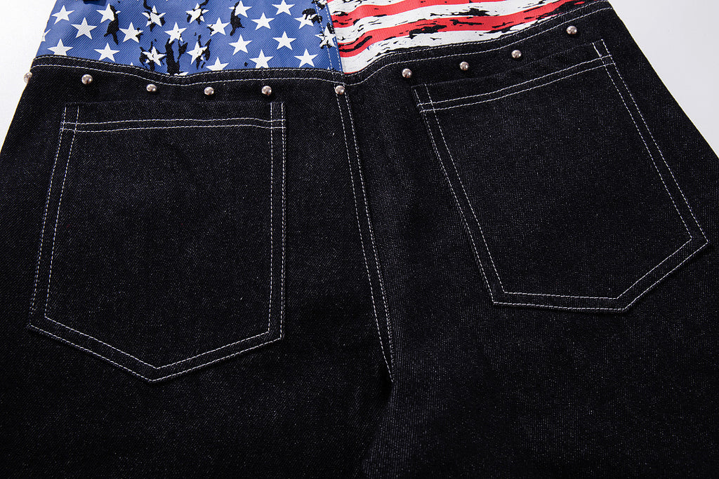 Raw Denim Jeans, Black