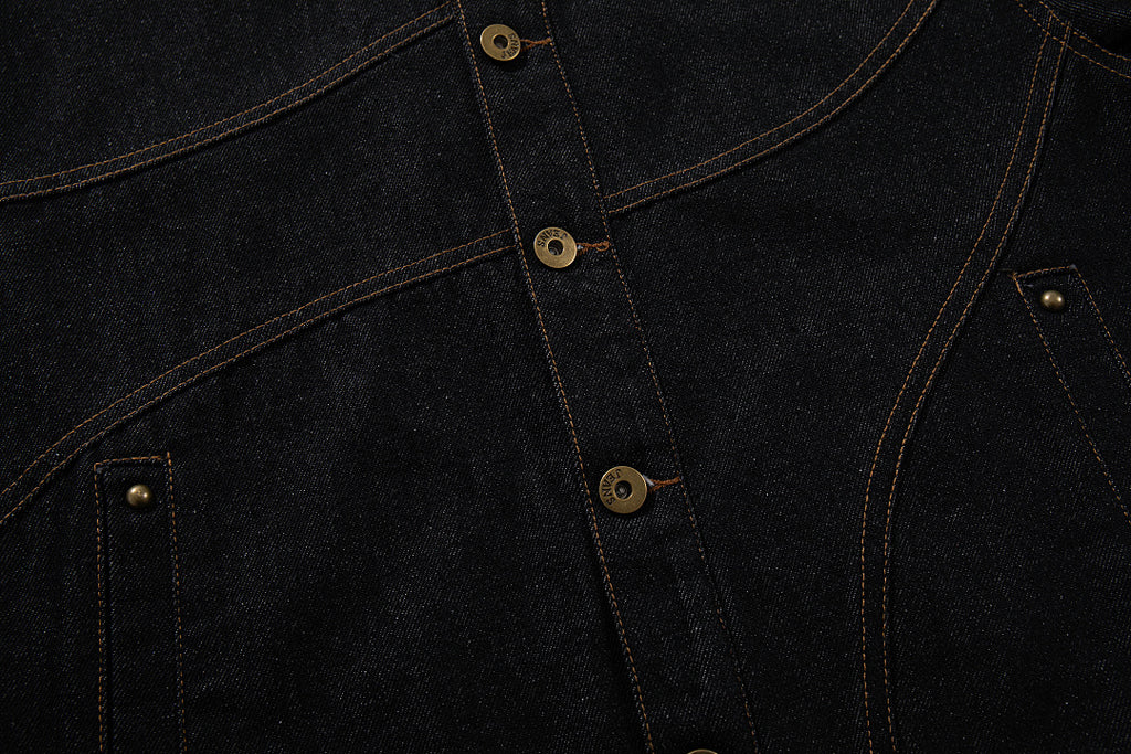 Raw Denim Jacket – Black