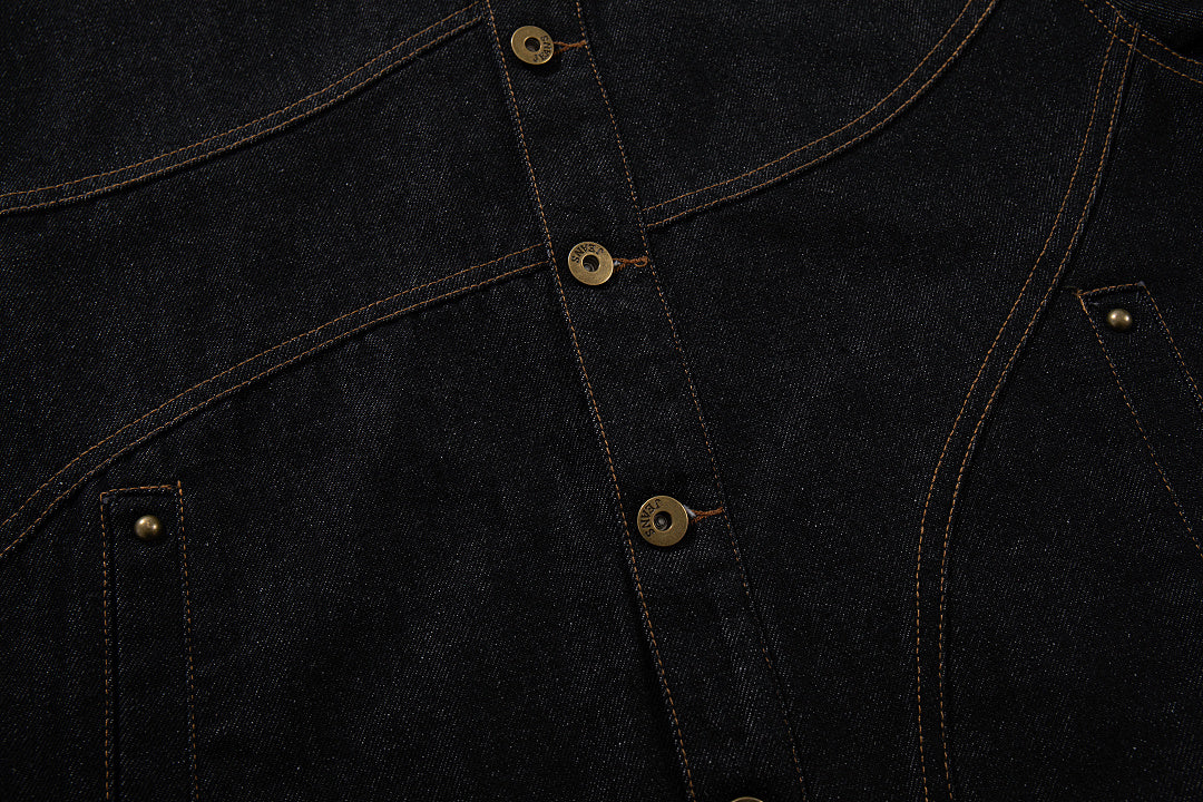 Raw Denim Jacket – Black