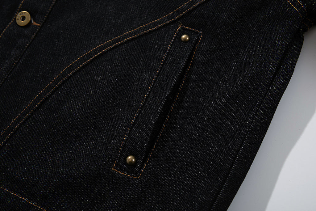 Raw Denim Jacket – Black