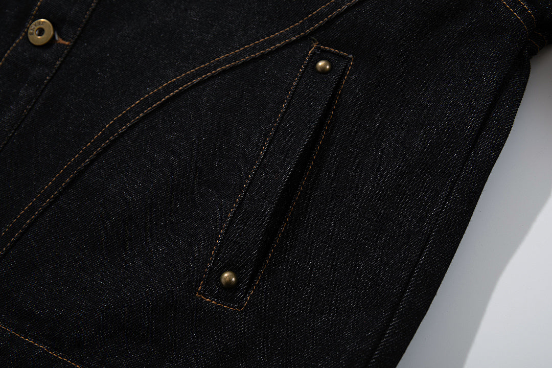Raw Denim Jacket – Black