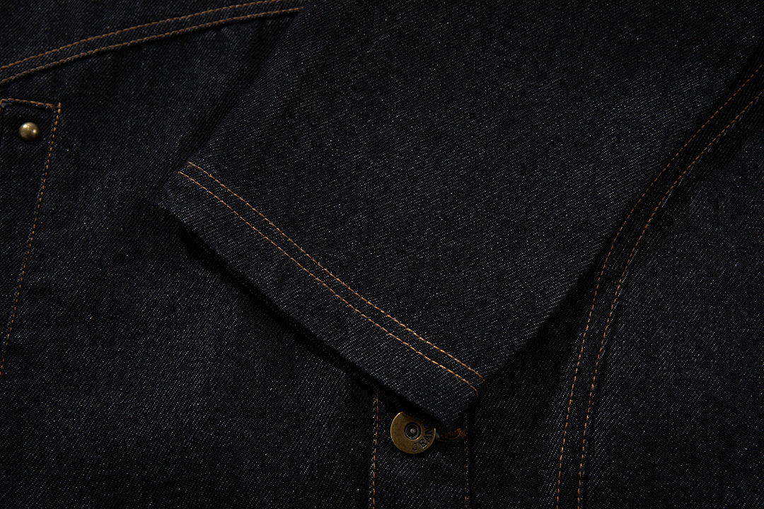 Raw Denim Jacket – Black