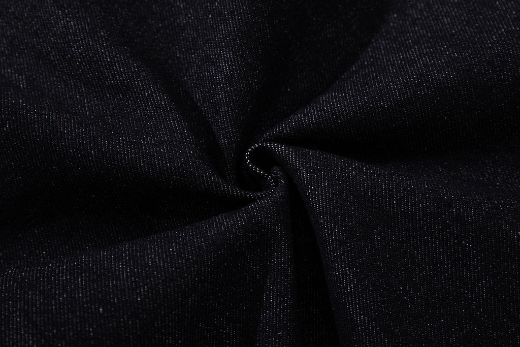 Raw Denim Jeans, Black