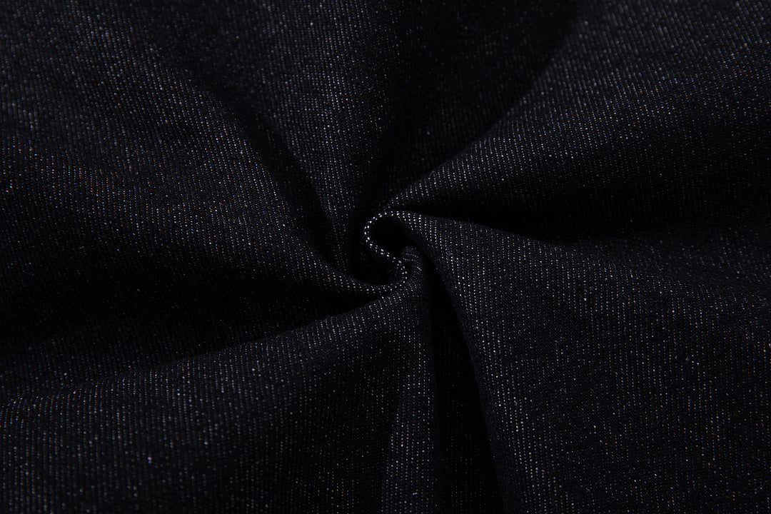 Raw Denim Jeans, Black