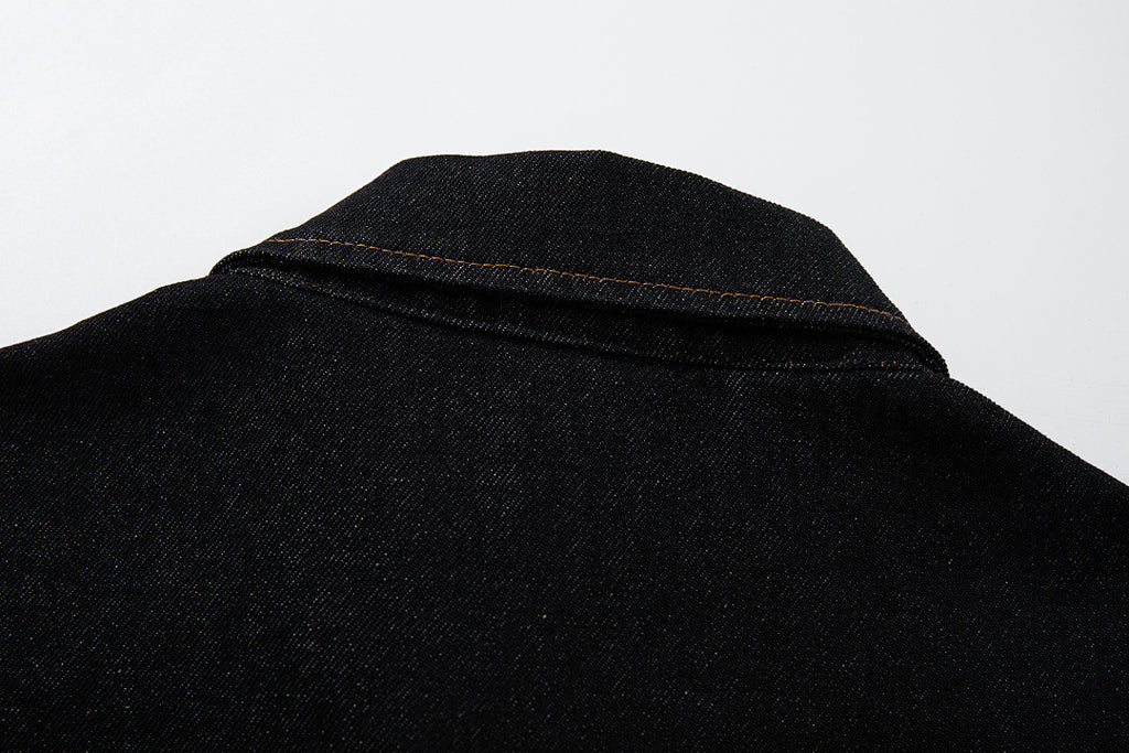 Raw Denim Jacket – Black