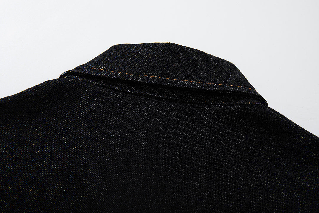 Raw Denim Jacket – Black