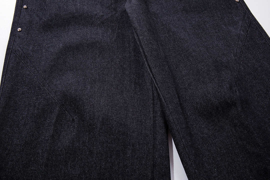 Raw Denim Jeans, Black