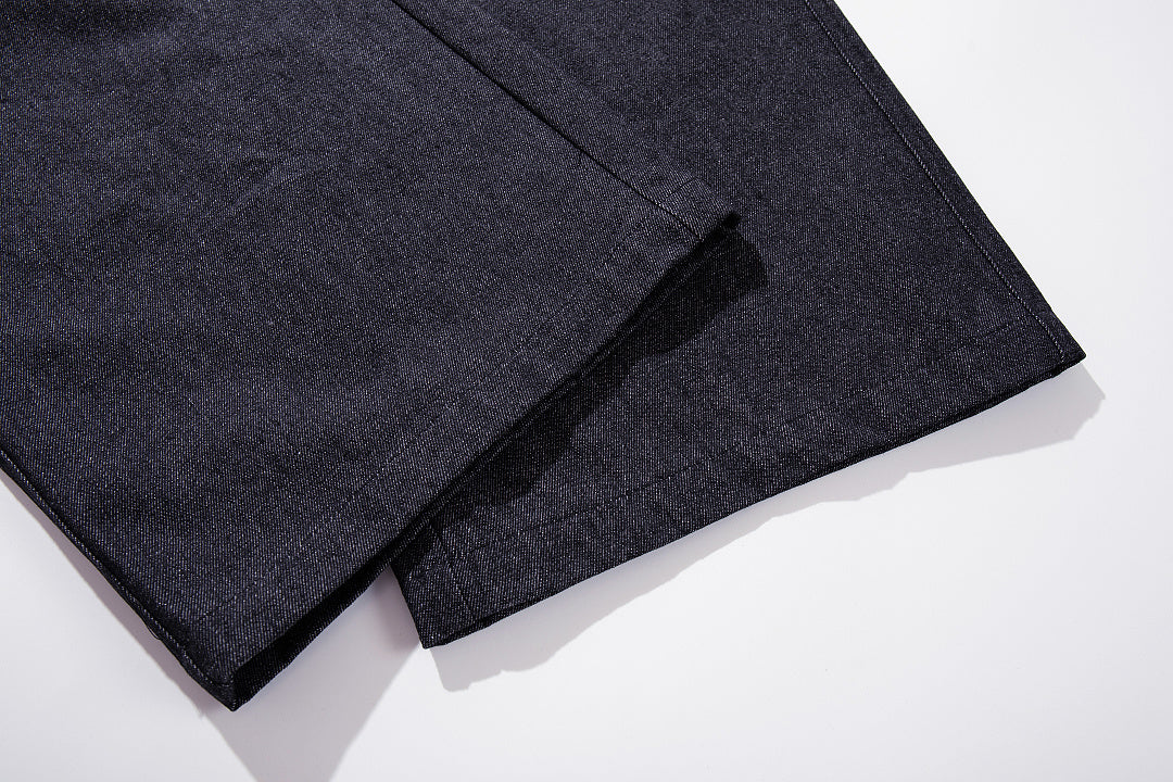 Raw Denim Jeans, Black
