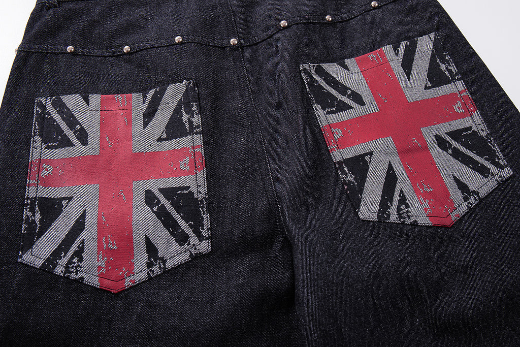 Raw Denim Jeans, Black