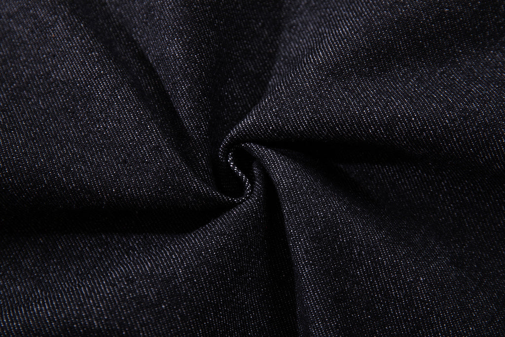 Raw Denim Jeans, Black