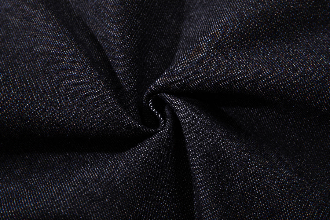 Raw Denim Jeans, Black