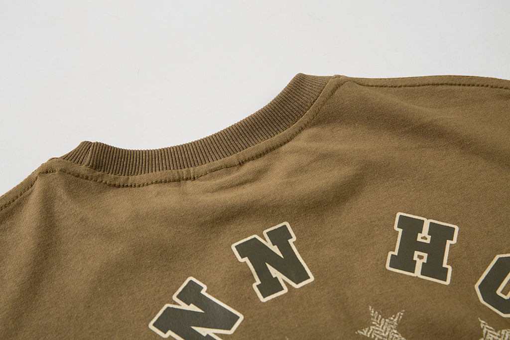 Heavy-duty towel embroidery T-shirt