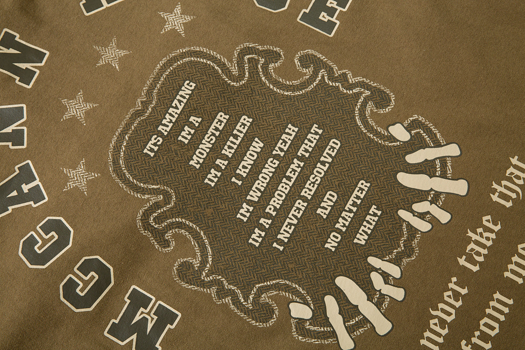 Heavy-duty towel embroidery T-shirt