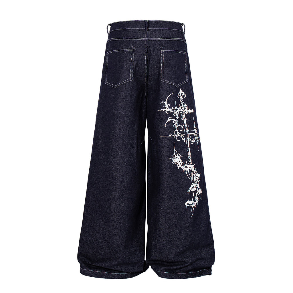 Raw Denim Jeans, Blue,