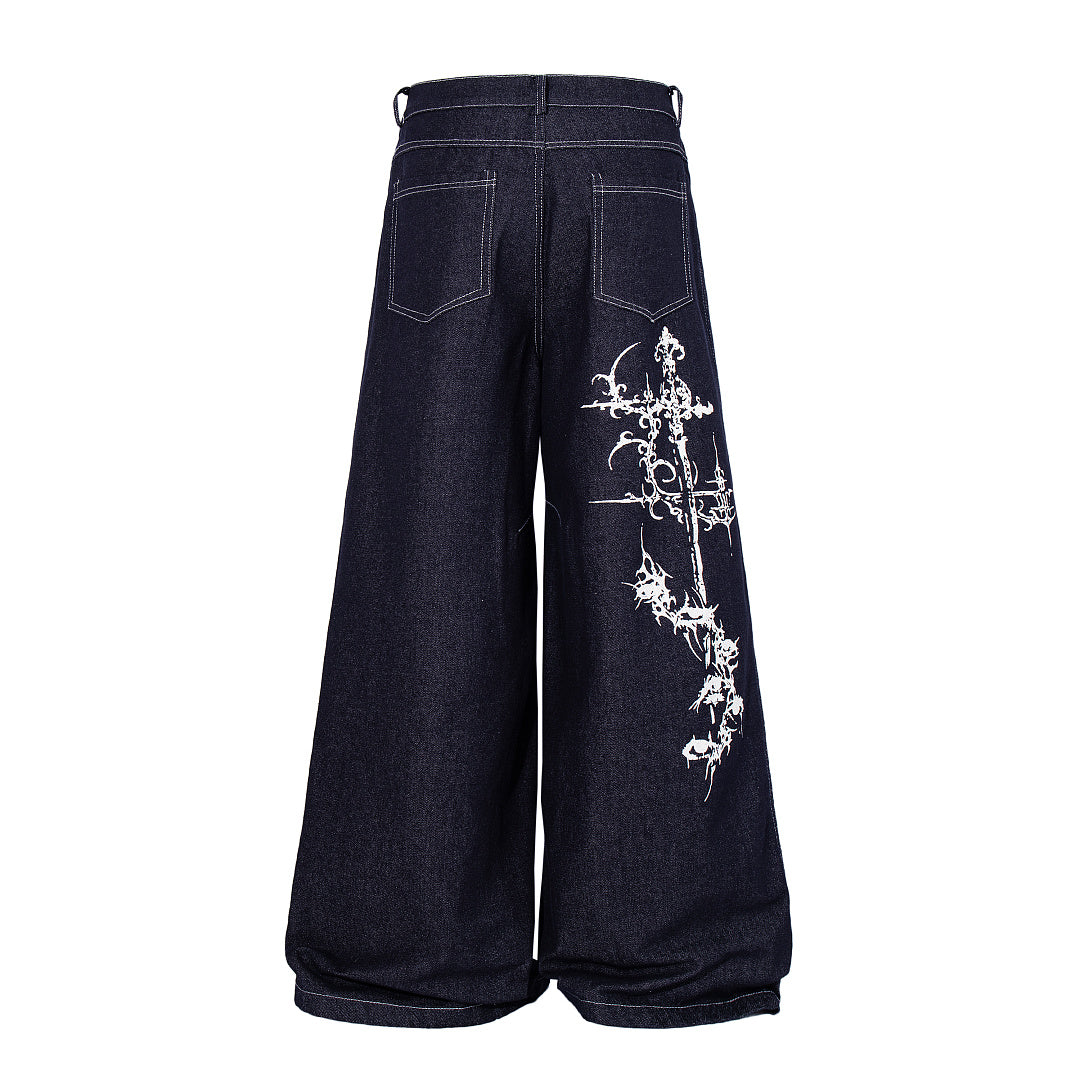 Raw Denim Jeans, Blue,