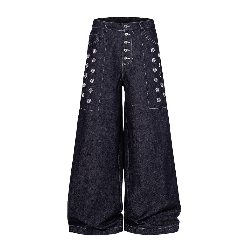 Raw Denim Jeans, Blue
