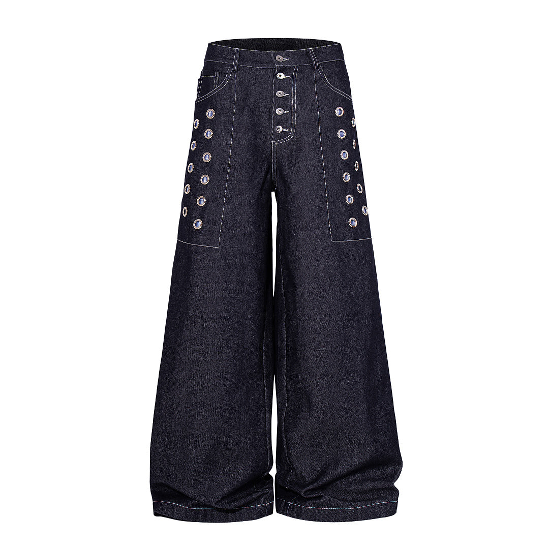 Raw Denim Jeans, Blue