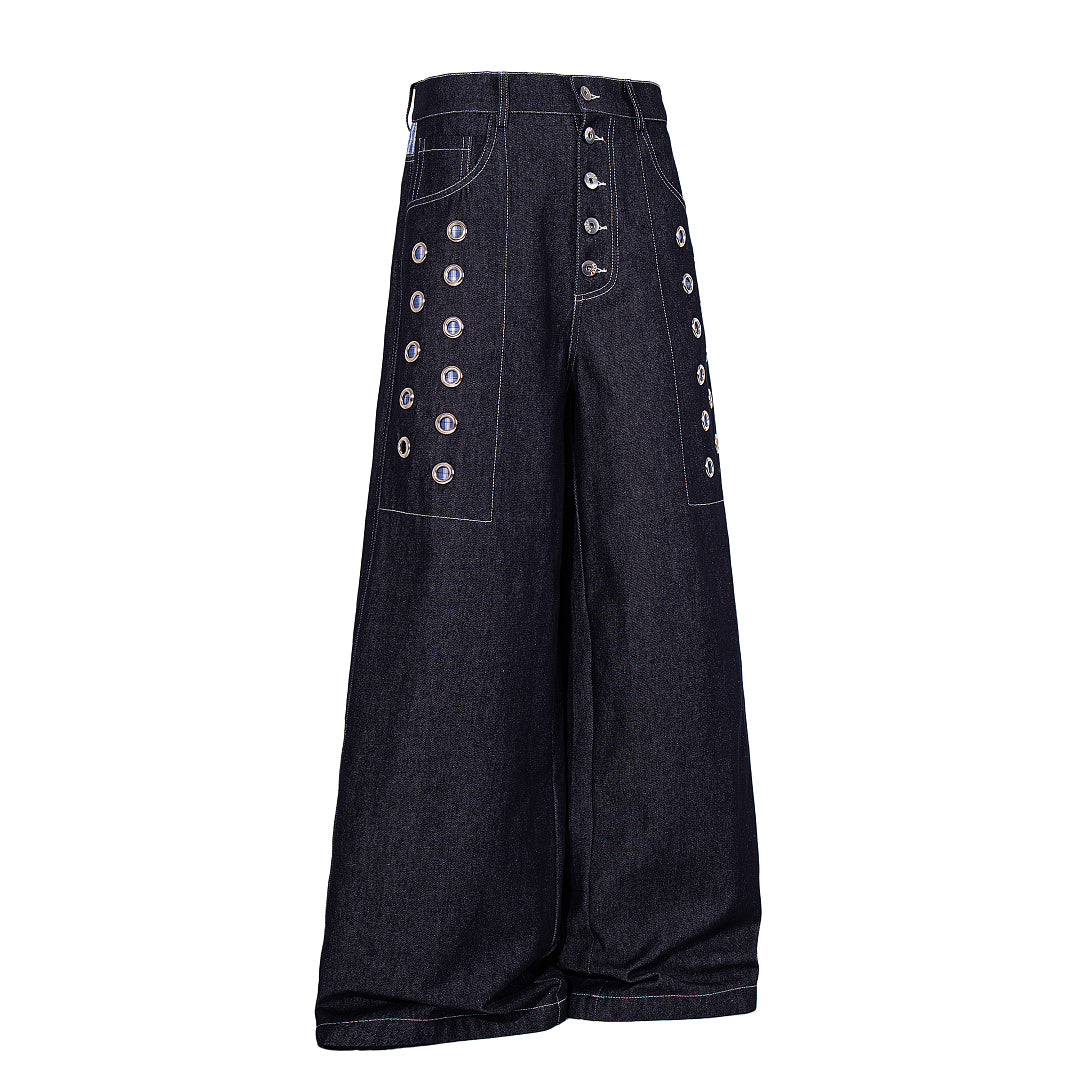 Raw Denim Jeans, Blue