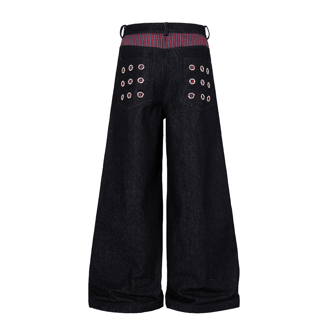 Raw Denim Jeans, Black
