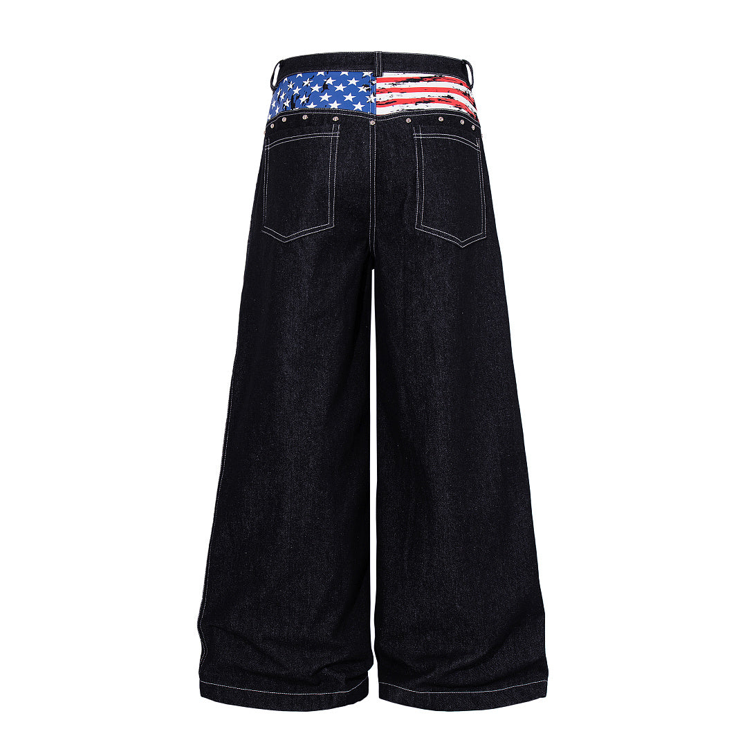 Raw Denim Jeans, Black