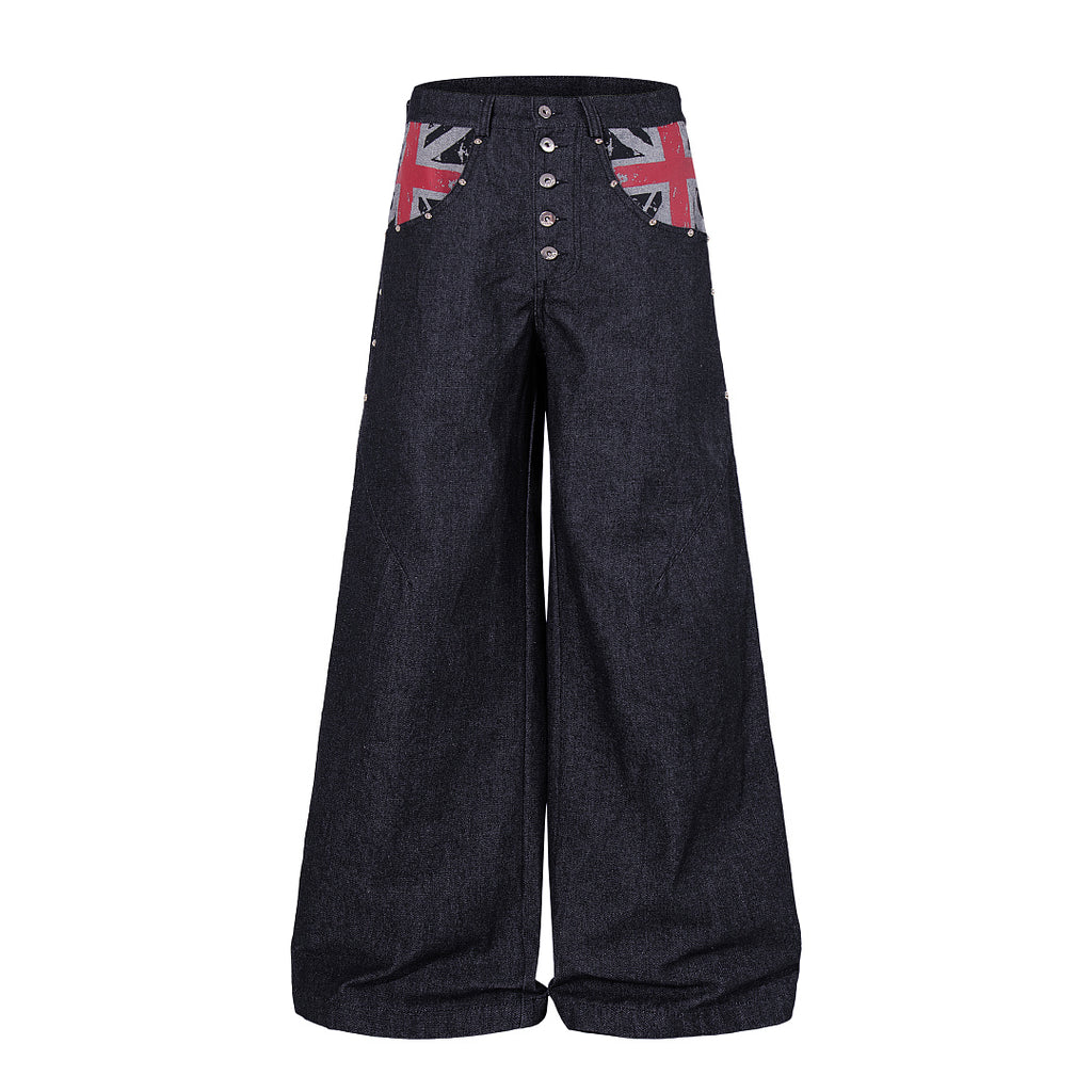 Raw Denim Jeans, Black
