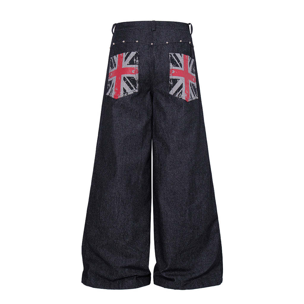 Raw Denim Jeans, Black