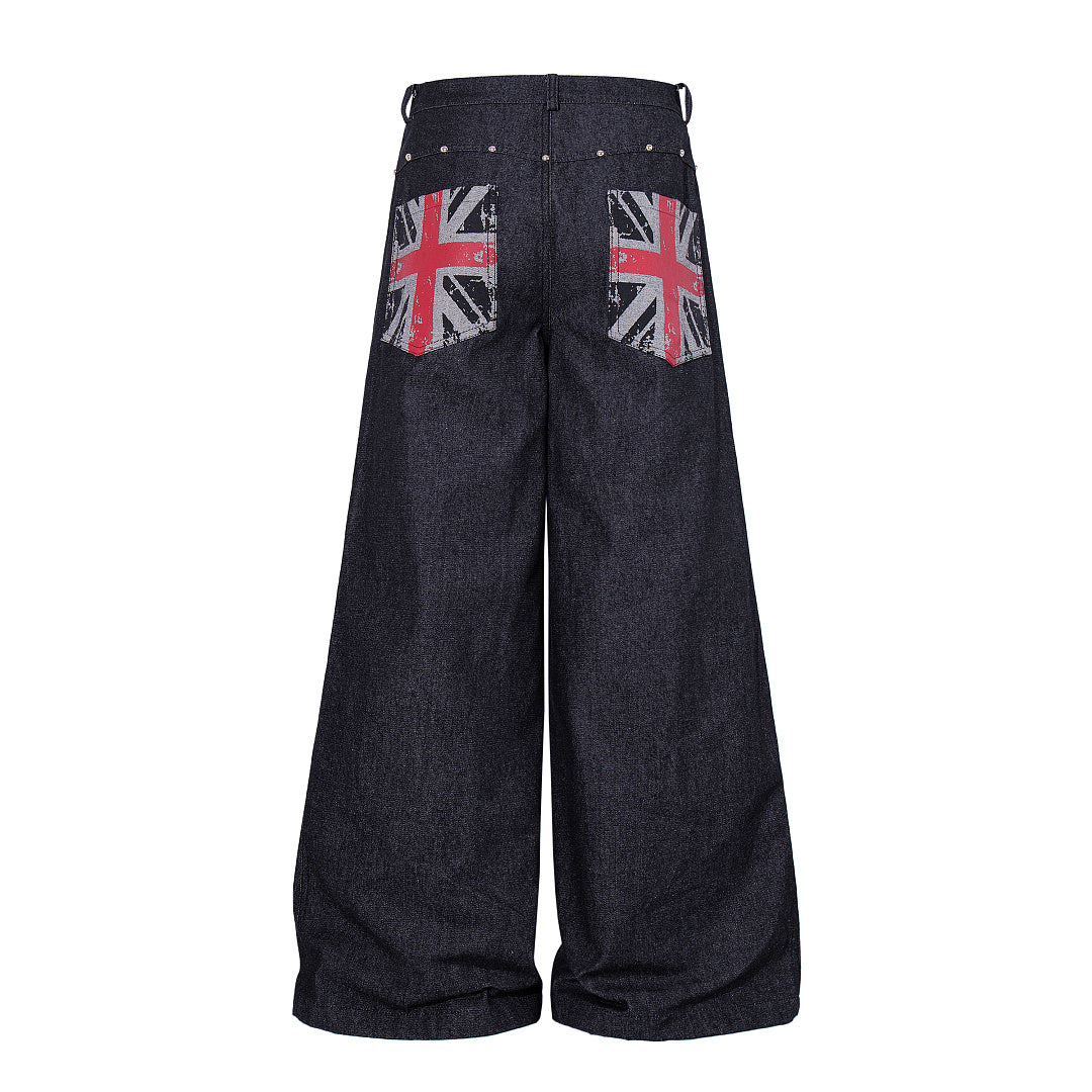 Raw Denim Jeans, Black