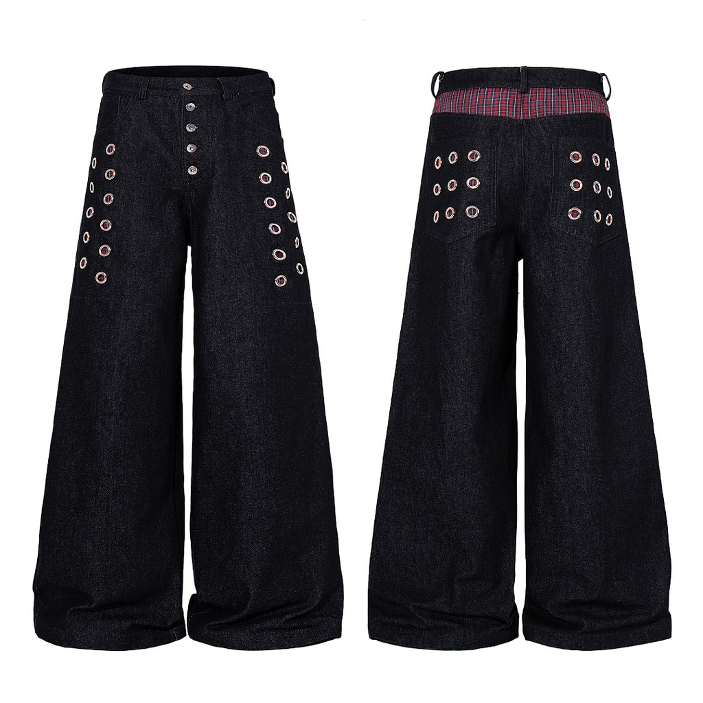 Raw Denim Jeans, Black