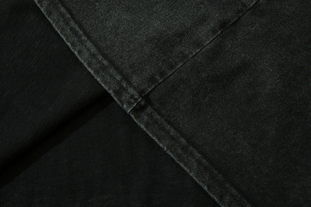 Heavy-duty washed short-sleeve T-shirt