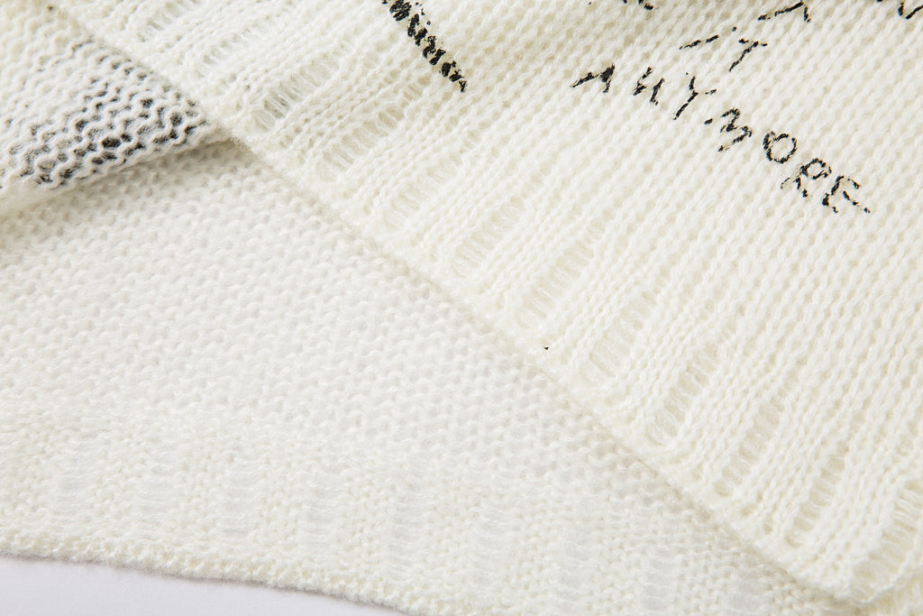 Knitted Sweater &nbsp; &nbsp;White &nbsp;