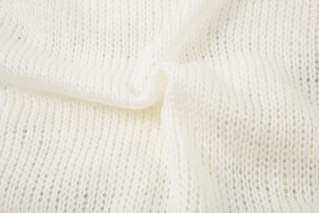 Knitted Sweater &nbsp; &nbsp;White &nbsp;