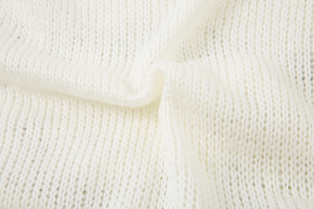 Knitted Sweater &nbsp; &nbsp;White &nbsp;