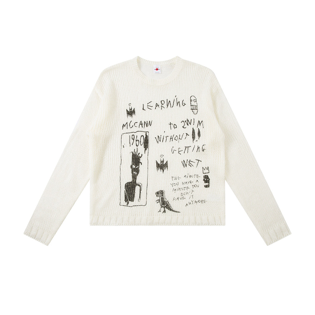 Knitted Sweater &nbsp; &nbsp;White &nbsp;