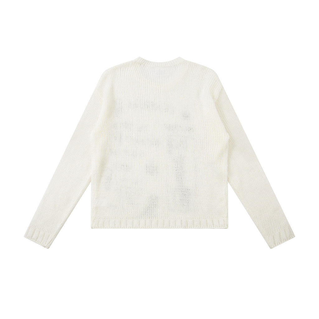 Knitted Sweater &nbsp; &nbsp;White &nbsp;