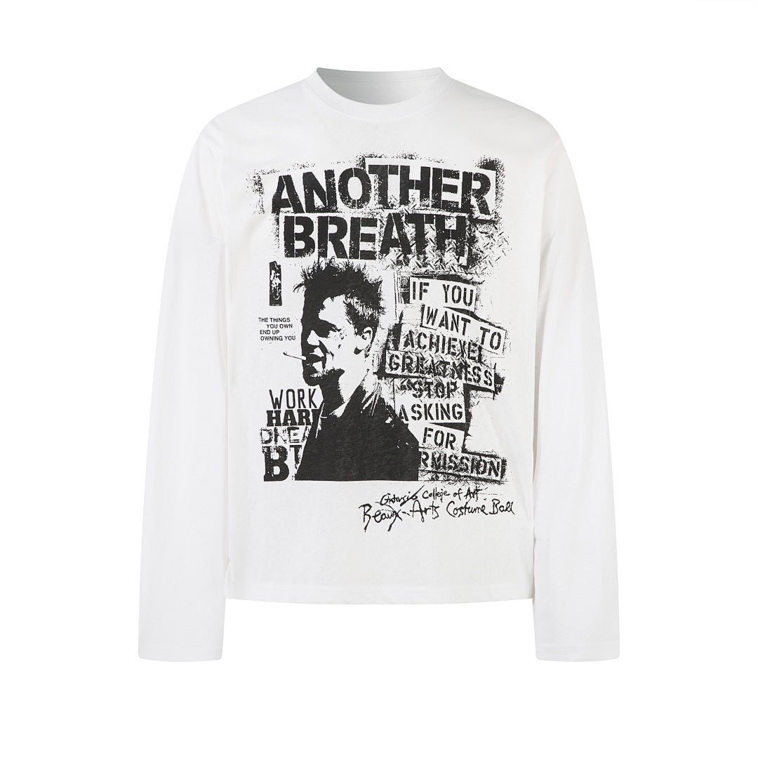 Breathable Long-Sleeve T-Shirt – White